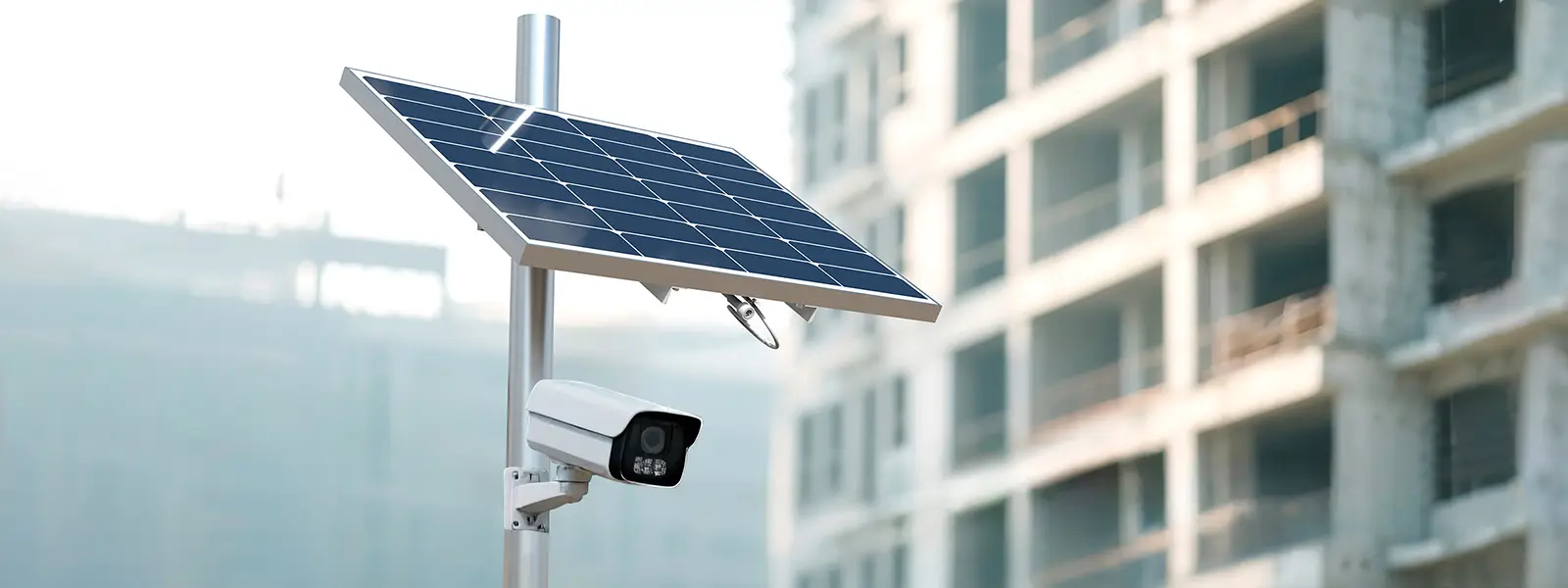 Obra en construcción con sistema solar NOVAQ